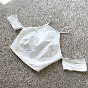 Pitaya Solemio White Crop Top